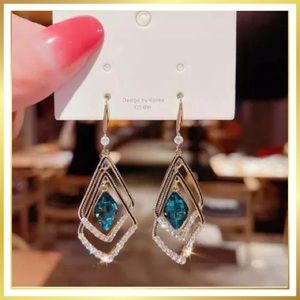 Stunning London Blue Topaz with Crystal's dangle
Earrings